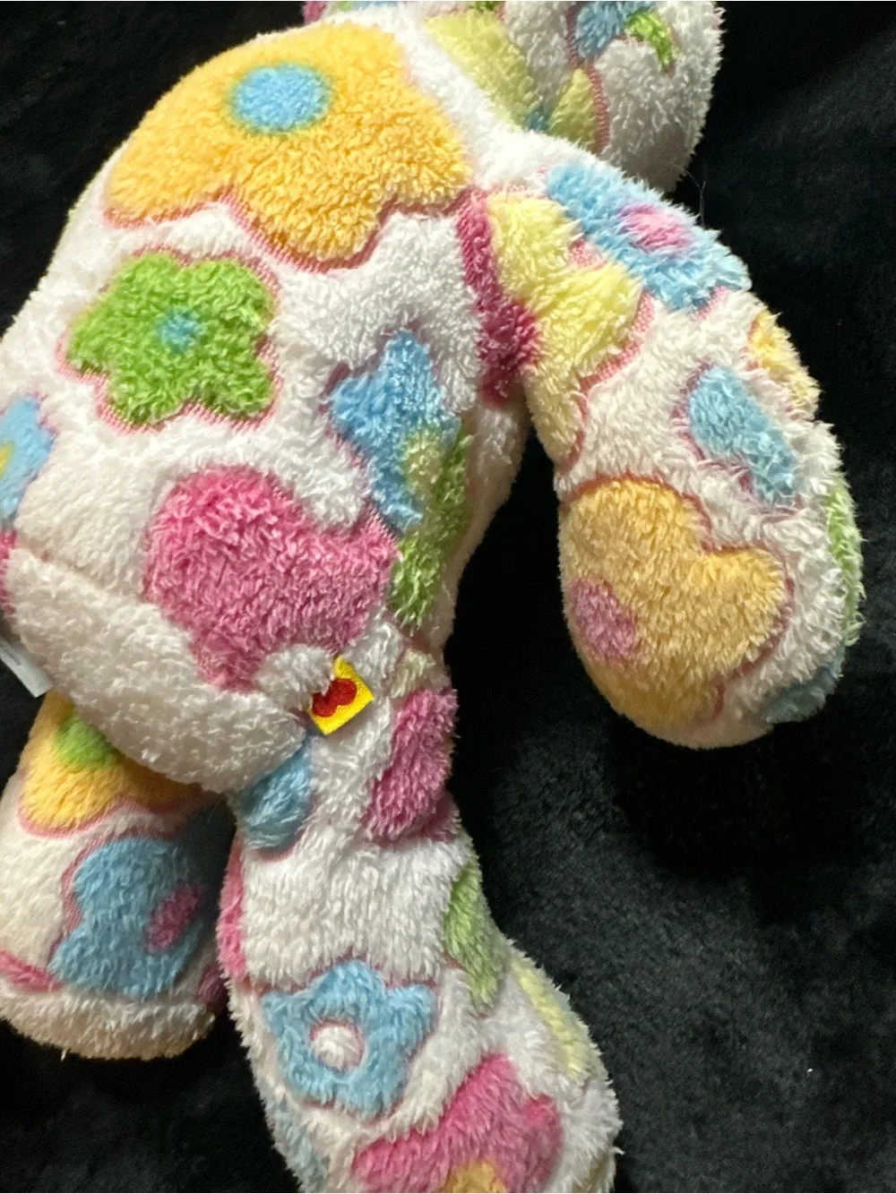 Build-A-Bear Floral Bunny Plush White Pink Easter Spring Stuffed Animal 16”